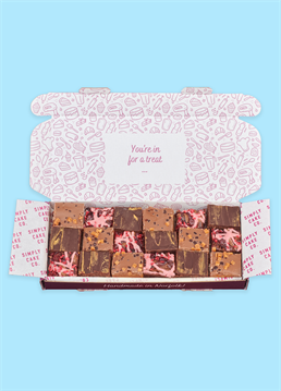 <p>Indulge in this decadent Valentine&rsquo;s Brownie Bites Box, the perfect gift to sweeten your celebrations.&nbsp;</p><p>Flavours include:<br />Raspberry Brownie - Our classic gooey brownie with perfectly sharp whole raspberries and a raspberry creme rippled throughout.&nbsp;&nbsp;<br />Billionaire&rsquo;s Shortbread - handmade all-butter shortbread, topped with a thick layer of fudgy salted caramel, Belgian Milk chocolate and fudge pieces.<br />Champagne Brownie - Gooey and decadent, this brownie topped with a dark chocolate Champagne truffle ganache is an extra special treat.</p><p>Raspberry Creme Brownie:<br /><br />Caster sugar, Chocolate (Cocoa mass, Sugar, Cocoa butter, whole MILK powder, emulsifier SOY Lecithin, Natural Vanilla flavouring), White Chocolate (Sugar, Cocoa butter, whole MILK powder, emulsifier SOY Lecithin, Natural Vanilla flavouring), Butter (MILK), free-range EGG, gluten-free flour blend (pea, rice, potato, tapioca, maize, buckwheat), cocoa powder, salt, xanthan gum, raspberries, raspberry powder, raspberry creme (Glucose Syrup, Sugar, Water, Palm Oil, Modified Maize Starch (E1442), Raspberry Juice Concentrate, Elderberry Extract, Flavouring, Hibiscus concentrate, Citric Acid (E330), Calcium chloride (E509), Trisodium citrate (E331(iii)), Titanium dioxide (E171), Polysorbate 80 (E433), Gellan gum (E418), Sodium Alginate (E401), Potassium Sorbate (E202))<br /><br />Billionaire&rsquo;s Shortbread:<br /><br />Shortbread (gluten-free flour blend (pea, rice, potato, tapioca, maize, buckwheat), butter (MILK), sugar, salt, xanthan gum, natural bourbon vanilla flavouring with other flavourings), Caramel (Sugar, Glucose Syrup, Sweetened Condensed Milk (MILK, Sugar, Lactose (MILK)), Water, Unsalted Butter (MILK), Golden Syrup (Partially inverted refiners syrup), Palm Oil, Salt, Emulsifiers (E322 Lecithin (Sunflower, Rapeseed, SOYA), E491 Sorbitan Monostearate), Natural Flavouring(Chocolate (Sugar, Cocoa butter, whole MILK powder, emulsifier SOY Lecithin, Natural Vanilla flavouring), chocolate flakes (sugar, cocoa mass, cocoa butter, emulsifier SOY lecithin, flavour), fudge (Sugar, glucose syrup, full cream sweetened condensed MILK, butter (From MILK), emulsifier: sunflower lecithin.), fudge pieces (Sugar, glucose syrup, full cream sweetened condensed MILK, butter (From MILK), emulsifier: sunflower lecithin.)<br /><br />Champagne Brownie:<br /><br />Caster sugar, Chocolate (Cocoa mass, Sugar, Cocoa butter, whole MILK powder, emulsifier SOY Lecithin, Natural Vanilla flavouring), White Chocolate (Sugar, Cocoa butter, whole MILK powder, emulsifier SOY Lecithin, Natural Vanilla flavouring), Butter (MILK), free-range EGG, gluten-free flour blend (pea, rice, potato, tapioca, maize, buckwheat), cocoa powder, salt, xanthan gum, champagne flavouring(Glucose syrup, marc de champagne, invert sugar syrup, starch, natural flavouring), edible gold paint (Ethanol; glazing agent: shellac E904; colour carrier: potassium aluminium silicate E555; colours: iron oxide E172, titanium dioxide E171), evaporated milk (Evaporated milk with added vitamin D.milk fat,&nbsp; milk solids non-fat.)<br /><br />For allergens please see above. Made in a bakery that handles NUTS &amp; PEANUTS therefore contains traces.&nbsp;<br /><br />Not suitable for vegetarians (due to the edible gold paint)</p><p>&nbsp;</p>